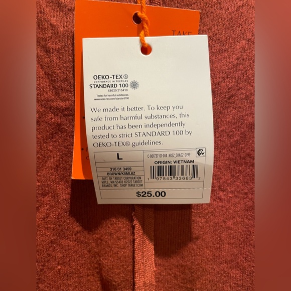 Knox Rose Women's Rust V-Neck Blouse - Picture 3 of 5